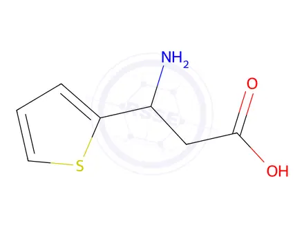 Chemical structure of 3-Amino-3-(2-thienyl)propanoic acid, 97%