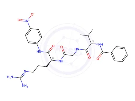 Chemical structure of Bz-Val-Gly-Arg-pNA hydrochloride salt