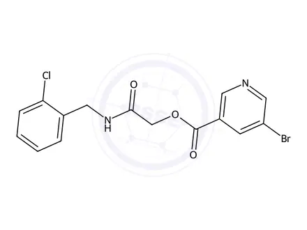 Chemical structure of 2-((2-Chlorobenzyl)amino)-2-oxoethyl 5-bromonicotinate