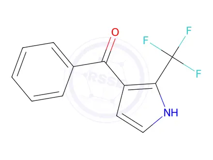 Chemical structure of Phenyl(2-(trifluoromethyl)-1H-pyrrol-3-yl)methanone