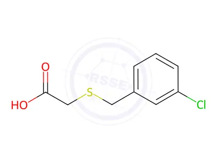 Chemical structure of [(3-Chlorobenzyl)thio]acetic acid