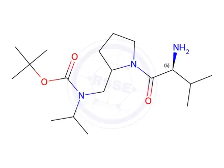 Chemical structure of tert-Butyl ((1-((S)-2-amino-3-methylbutanoyl)pyrrolidin-2-yl)methyl)(isopropyl)carbamate
