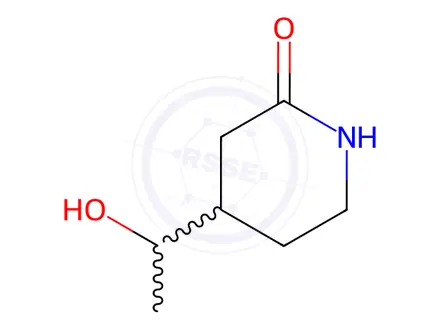 Chemical structure of 4-(1-hydroxyethyl)piperidin-2-one