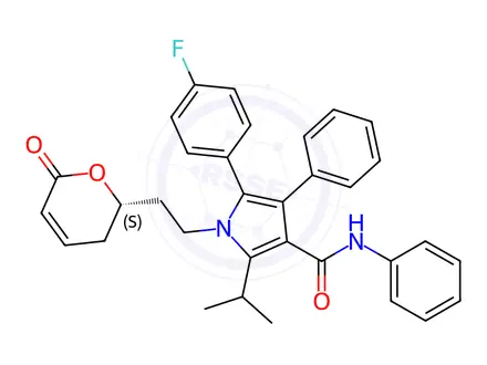 Chemical structure of Atorvastatin Dehydro Lactone