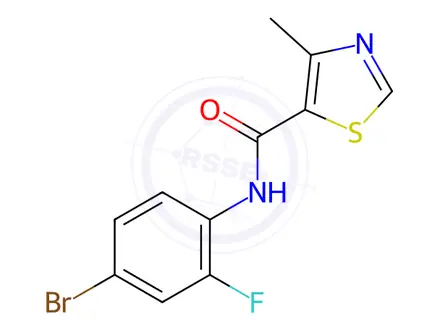 Chemical structure of n-(4-Bromo-2-fluorophenyl)-4-methylthiazole-5-carboxamide