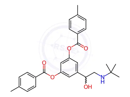 Chemical structure of Bitolterol Impurity 21 (Tobuterol)