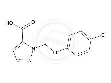 Chemical structure of 1-(4-Chlorophenoxymethyl)-1h-pyrazole-5-carboxylic acid