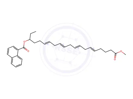 Chemical structure of 18-naphthoyl-5,8,11,14-eicosatetraenoic acid methyl ester
