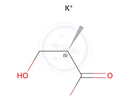 Chemical structure of (S)-3-Hydroxyisobutyric Acid Potassium Salt