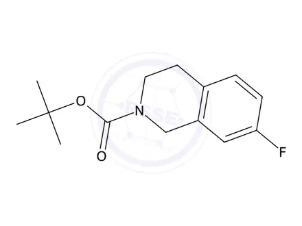Chemical structure of 2(1H)-Isoquinolinecarboxylic acid, 7-fluoro-3,4-dihydro-, 1,1-dimethylethyl ester