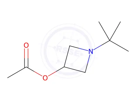 Chemical structure of 1-(tert-butyl)azetidin-3-yl acetate