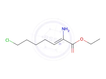 Chemical structure of (Z)-ethyl 2-amino-7-chlorohept-2-enoate