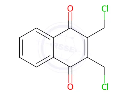 Chemical structure of 2,3-DI(CHLOROMETHYL)-1,4-DIHYDRONAPHTHALENE-1,4-DIONE