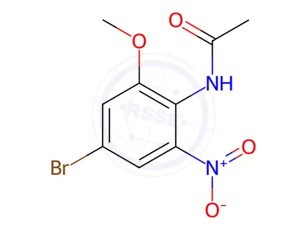 Chemical structure of N-(4-bromo-2-methoxy-6-nitrophenyl)acetamide