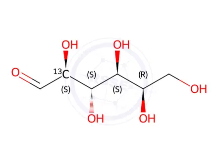Chemical structure of D-[2-13C]galactose