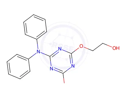 Chemical structure of 2,2'-((6-(Diphenylamino)-1,3,5-triazine-2,4-diyl)bis(oxy))diethanol