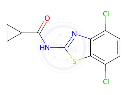 Chemical structure of N-(4,7-Dichlorobenzo[d]thiazol-2-yl)cyclopropanecarboxamide