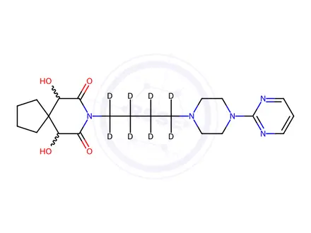Chemical structure of 6,10-Dihydroxy Buspirone-d8