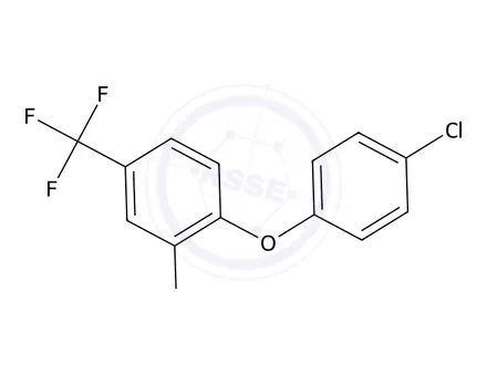 Chemical structure of 1-(4-Chlorophenoxy)-2-Nitro-4-(Trifluoromethyl)Benzene