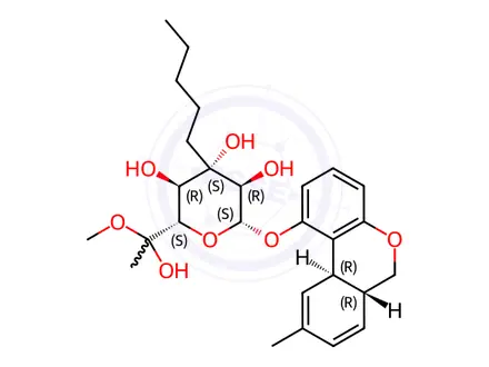 Chemical structure of 9-Tetrahydrocannabinol Glucuronide