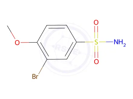 Chemical structure of 3-Bromo-4-methoxybenzene-1-sulfonamide