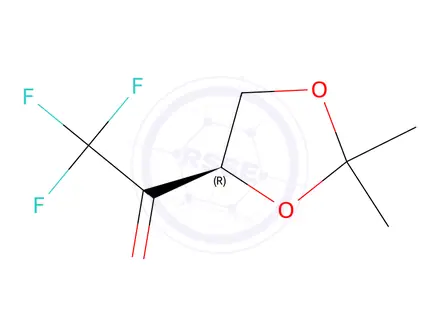 Chemical structure of Ethanone, 1-(2,2-dimethyl-1,3-dioxolan-4-yl)-2,2,2-trifluoro-, (R)-(9CI)