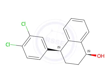 Chemical structure of (1S-cis)-4-(3,4-Dichlorophenyl)-1,2,3,4-tetrahydro-1-naphthalenol