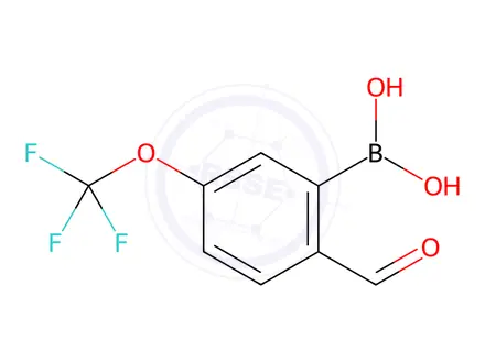 Chemical structure of (2-Formyl-5-(trifluoromethoxy)phenyl)boronic acid
