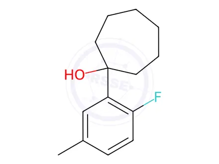 Chemical structure of 1-(2-fluoro-5-methylphenyl)cycloheptanol