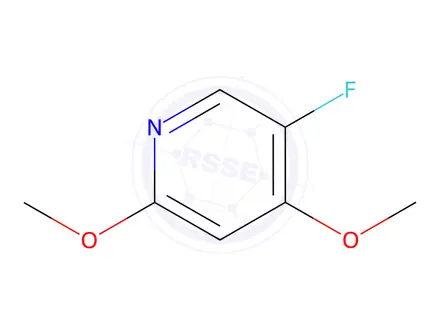 Chemical structure of 5-fluoro-2,4-dimethoxy-pyridine