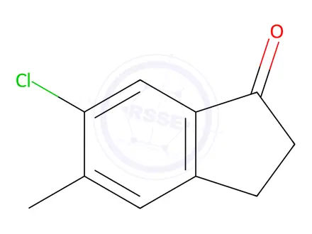 Chemical structure of 6-Chloro-5-methyl-indan-1-one