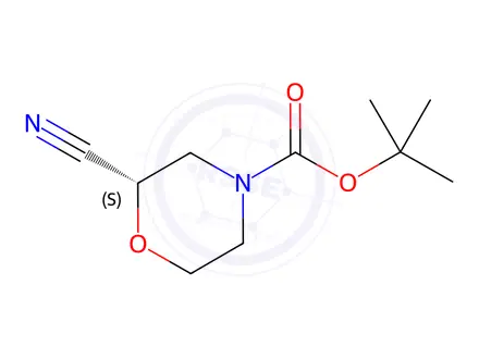 Chemical structure of tert-Butyl (S)-2-cyanomorpholine-4-carboxylate