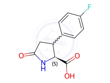 Chemical structure of 3-(4-Fluorophenyl)-5-oxoproline