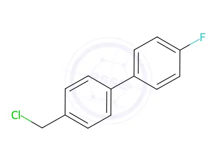 Chemical structure of 4-(4-Fluorophenyl)benzyl chloride