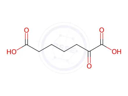 Chemical structure of 2-Oxoheptanedioic Acid