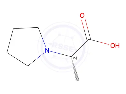 Chemical structure of (S)-2-(1-Pyrrolidyl)propanoic Acid