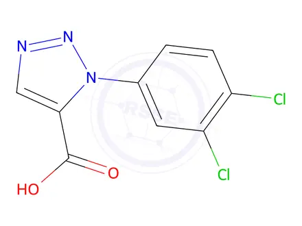 Chemical structure of 1-(3,4-Dichlorophenyl)-1h-1,2,3-triazole-5-carboxylic acid