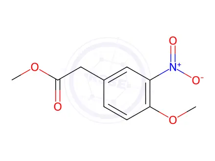 Chemical structure of 4-METHOXY-3-NITRO-BENZENEACETIC ACID METHYL ESTER