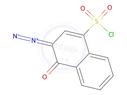 Chemical structure of 3-Diazo-3,4-dihydro-4-oxonaphthalene-1-sulfonyl chloride