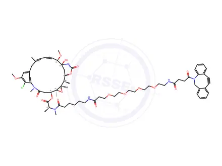 Chemical structure of DBCO-PEG4-Ahx-DM1