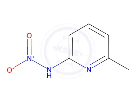 Chemical structure of 2-Pyridinamine, 6-methyl-N-nitro-