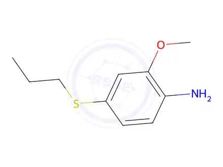 Chemical structure of 4-propylthio-2-anisidine