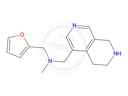 Chemical structure of 1-(Furan-2-yl)-N-methyl-N-((5,6,7,8-tetrahydro-2,7-naphthyridin-4-yl)methyl)methanamine