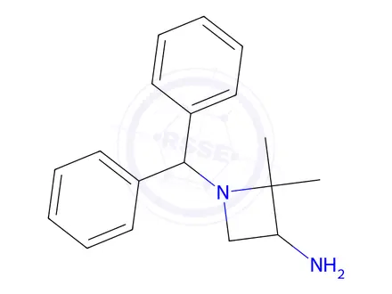 Chemical structure of 1-(DIPHENYLMETHYL)-2,2-DIMETHYLAZETIDIN-3-AMINE