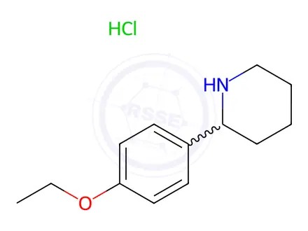 Chemical structure of 2-(4-Ethoxyphenyl)piperidine hydrochloride