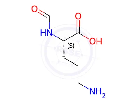 Chemical structure of L-Ornithine, N2-formyl-(9CI)