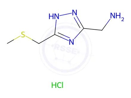 Chemical structure of (5-((Methylthio)methyl)-4H-1,2,4-triazol-3-yl)methanamine hydrochloride