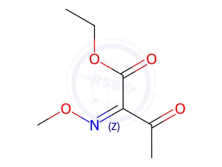 Chemical structure of (Z)-2-(Methoxyimino)-3-oxo-butanoic Acid Ethyl Ester