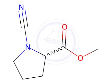 Chemical structure of Proline, 1-cyano-, methyl ester (9CI)