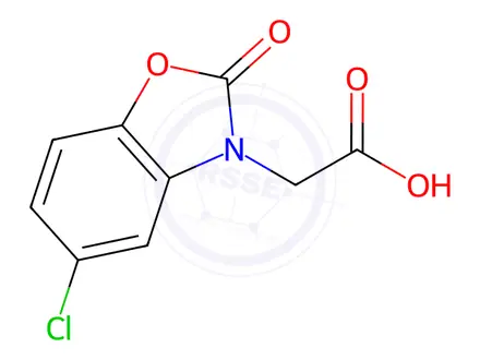 Chemical structure of (5-Chloro-2-oxo-benzooxazol-3-yl)-acetic acid
